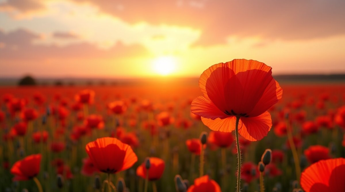 Coquelicots dans une lumière douce
